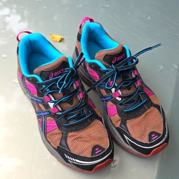 ASICS Gel Venture 4 Trail Multicolor Vibrant Running Shoes Sneakers sz 8.5 EU 40 - Picture 3 of 6